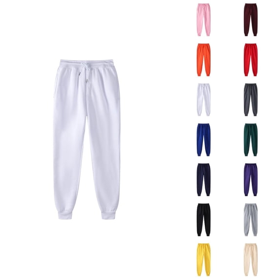 Sweatpants for Men 2026 Fall Winter Fashion Elastic Waist Drawstring Lined Jogging Sweatpants Trousers with Pockets