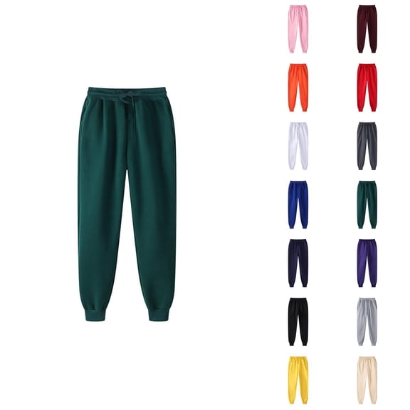 Sweatpants for Men 2026 Fall Winter Fashion Elastic Waist Drawstring Lined Jogging Sweatpants Trousers with Pockets