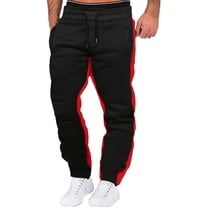 Sweatpants for Men Baggy Loose Fit Patchwork Color Straight Leg Running Track Pants with Pockets Elastic Waist Drawstring Joggers Trousers