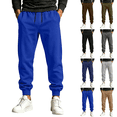 thumbnail image 1 of Sweatpants for Men Basic Fleece Joggers with Pockets Solid Color Elastic Drawstring Waist Athletic Sweat Pants 2026, 1 of 5