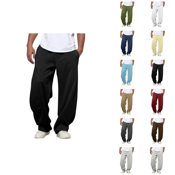 Sweatpants for Men Big And Tall 2026 Fashion Elastic Waist Drawstring Loose Fit Casual Harem Pants with Pockets Trousers