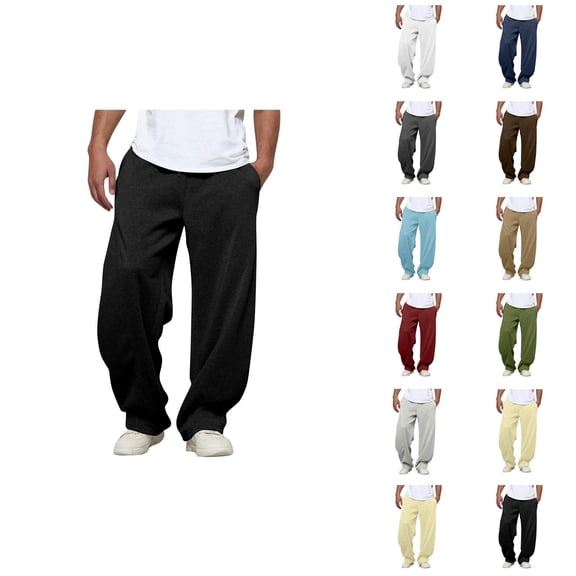 Sweatpants for Men Big And Tall 2026 Trendy Drawstring Elastic Waist Loose Fit Casual Harem Pants with Pockets Trousers