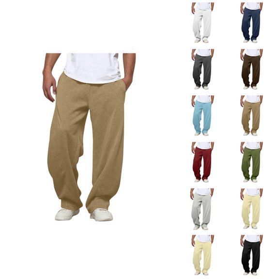 Sweatpants for Men Big And Tall 2026 Trendy Drawstring Elastic Waist Loose Fit Casual Harem Pants with Pockets Trousers