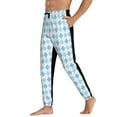 thumbnail image 1 of Sweatpants for Men - Blue and White Squares Adjustable Elastic Band Mens Joggers With Pockets, Athletic Workout Gym Casual Track Pants for Men, 1 of 7