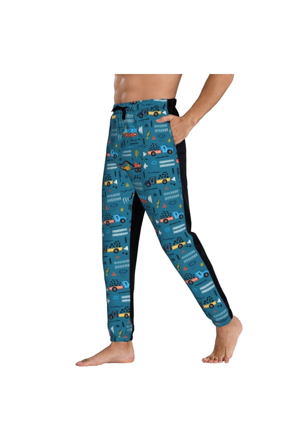 Sweatpants for Men - Construction Trucks Adjustable Elastic Band Mens Joggers With Pockets, Athletic Workout Gym Casual Track Pants for Men