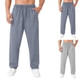 thumbnail image 1 of Sweatpants for Men Cotton with Pockets Lightweight Joggers Casual Loose Fit Soft Fleece Pants for Everyday , #02 Dark Gray XL, 1 of 5
