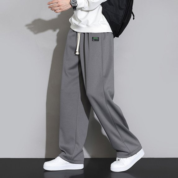 Sweatpants for Men Elastic Straight Leg Sweatpants Jogger Mens Running Pants Workout Clothes Men
