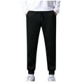 thumbnail image 1 of Sweatpants for Men Elastic Waist Drawstring Loose Fit Straight Pants Casual Athletic Workout Trousers with Pockets, 1 of 8