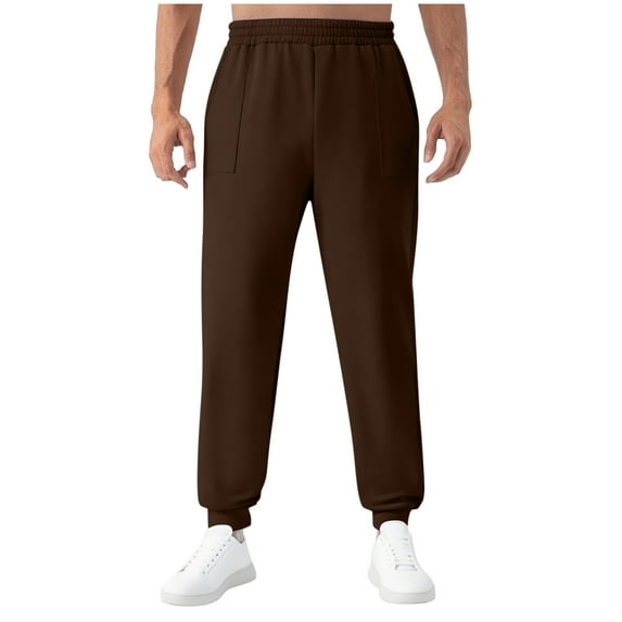 Sweatpants for Men Fall Fashion Workout Gym Joggers Pants Loose Straight Fit Casual Cinch Bottom Sweat Pants