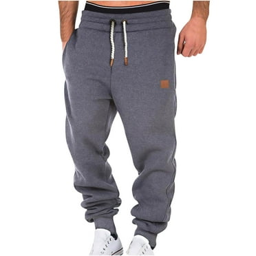 Sweatpants for Men Fashion Joggers Sports Pants Cotton Drawstring Elastic Waist Solid Color Pocket Trousers