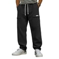 thumbnail image 1 of Sweatpants for Men Jerdar Men's Solid Color Fleece Elastic Waist Drawstring Multi-Pocket Work Pants, 1 of 9