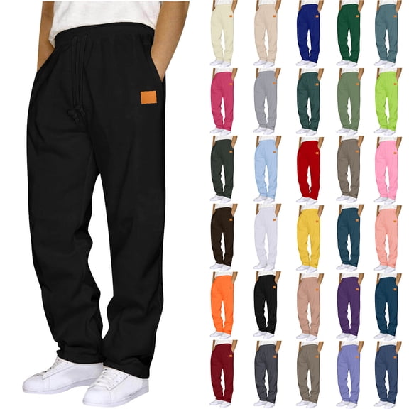 Sweatpants for Men Men's Athletic Running Pants Lightweight Winter Workout Joggers Quick Dry Gym Long Sweatpants Pant Track Training Black,3XL