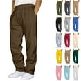 thumbnail image 1 of Sweatpants for Men Men's Pants, Everyday Cotton, Lightweight Lounge, Knit Pants for Men,Brown,S, 1 of 5