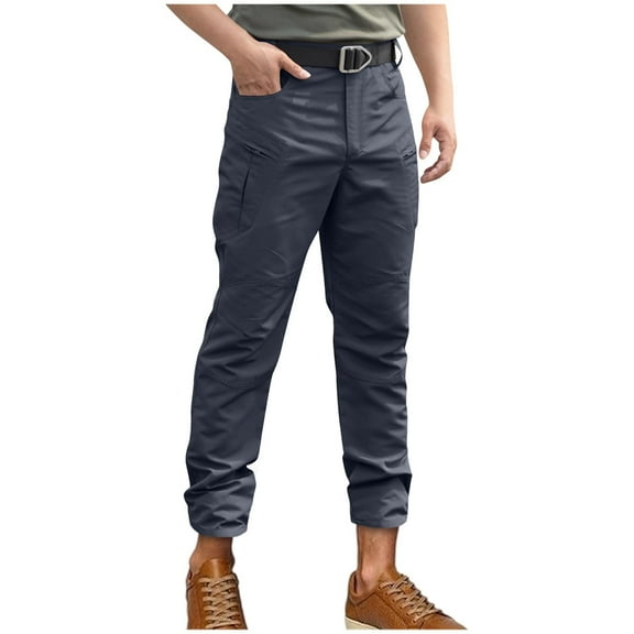 Sweatpants for Men, Mens Cargo Pants Water Resistant Ripstop Lightweight Hiking Pant Outdoor Work Pants with Multi Pockets