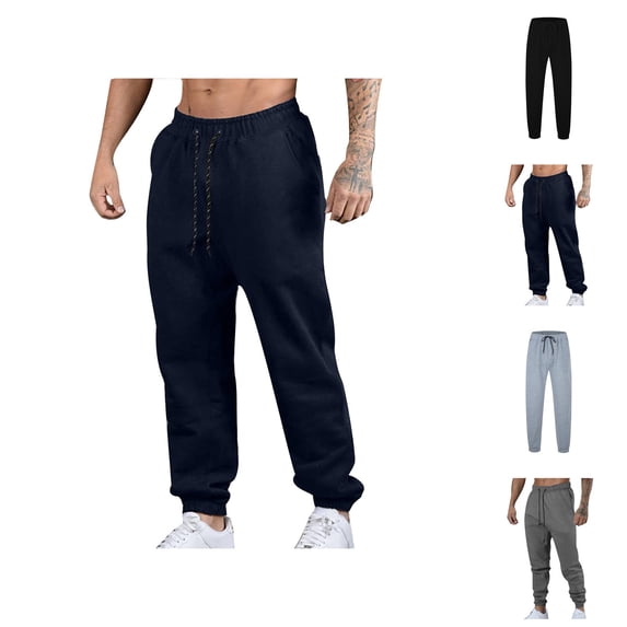 Sweatpants for Men Mid Waist Drawstring Breathable Stretchy Loose Casual Jogger Pants Trousers