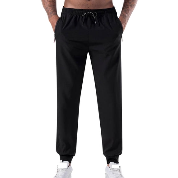 Sweatpants for Men Qucik Dry Moisture-Wicking Drawstring Zipper Pockets Sports Pants Gym Activewear Fathers Gift