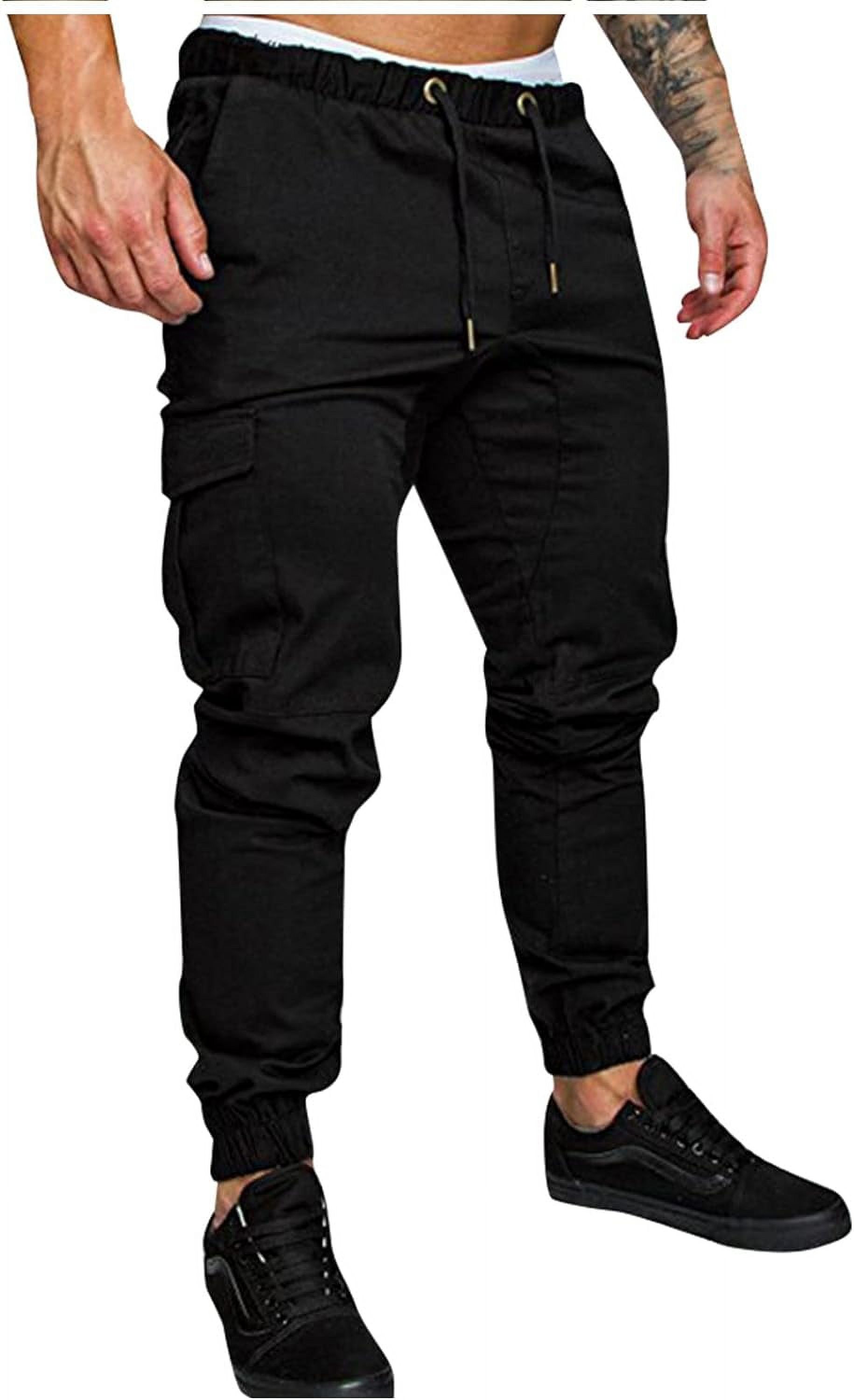 Sweatpants for Men Solid Color Ripped Holes Frayed Gradient Washed Trousers Mens Sweatpants Walmart