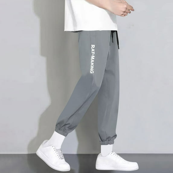 Sweatpants for Men Under $10 Free Shipping Drawstring Elastic Waist Loose Sports Pants Casual Pants Pants
