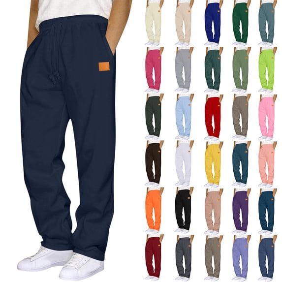 Sweatpants for Men Women's Athletic Running Pants Lightweight Winter Workout Joggers Quick Dry Gym Long Sweatpants Pant Track Training,Dark Blue S
