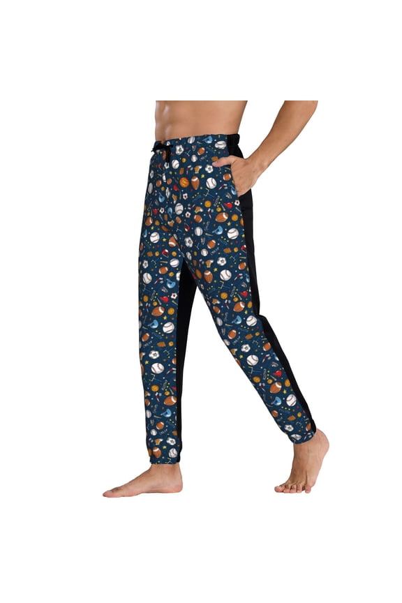 Sweatpants for Men - baseball football Adjustable Elastic Band Mens Joggers With Pockets, Athletic Workout Gym Casual Track Pants for Men