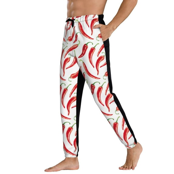 Sweatpants for Men - bell pepper chili Adjustable Elastic Band Mens Joggers With Pockets, Athletic Workout Gym Casual Track Pants for Men