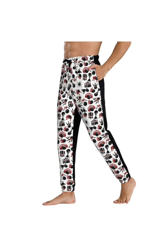 Sweatpants for Men - bowling Adjustable Elastic Band Mens Joggers With Pockets, Athletic Workout Gym Casual Track Pants for Men