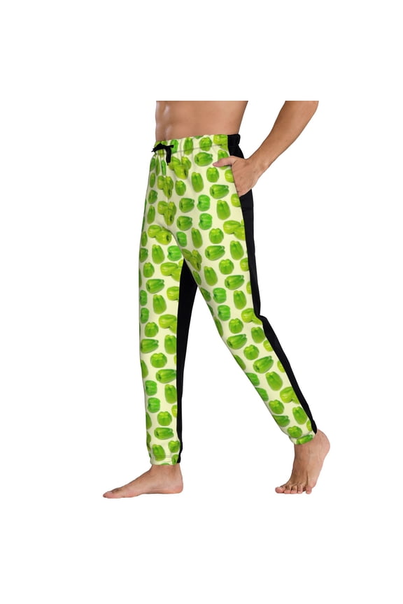 Sweatpants for Men - funny Bell Pepper Adjustable Elastic Band Mens Joggers With Pockets, Athletic Workout Gym Casual Track Pants for Men