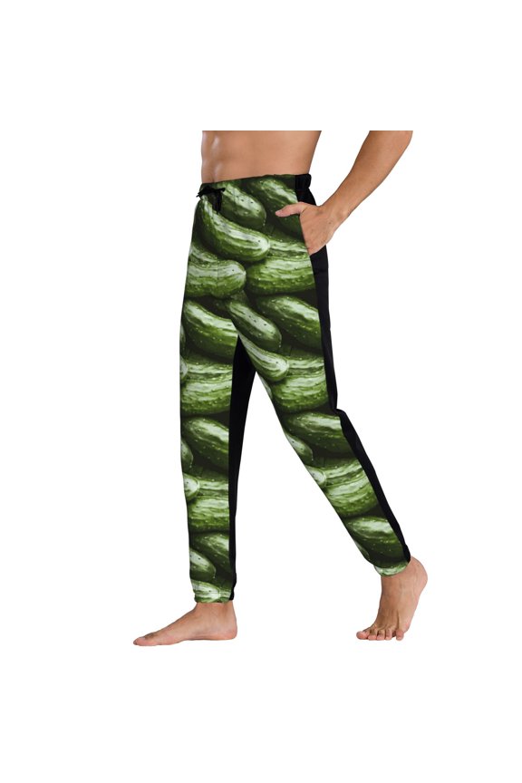 Sweatpants for Men - funny Cucumber Adjustable Elastic Band Mens Joggers With Pockets, Athletic Workout Gym Casual Track Pants for Men