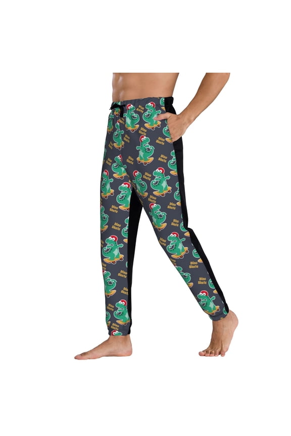 Sweatpants for Men - skate cute Dinosaur Adjustable Elastic Band Mens Joggers With Pockets, Athletic Workout Gym Casual Track Pants for Men