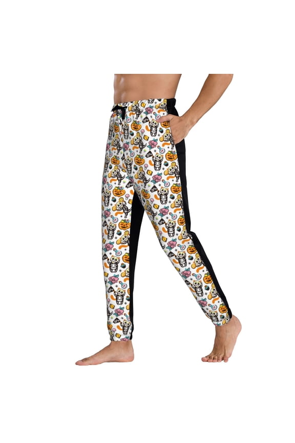 Sweatpants for Men - skeleton_and_roza Adjustable Elastic Band Mens Joggers With Pockets, Athletic Workout Gym Casual Track Pants for Men