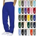 thumbnail image 1 of Sweatpants for Men with Pockets Solid Color Casual Outdoor Elastic Waist Loose Fitness Pants Joggers Trousers Gifts for Men Dark Blue XL, 1 of 5