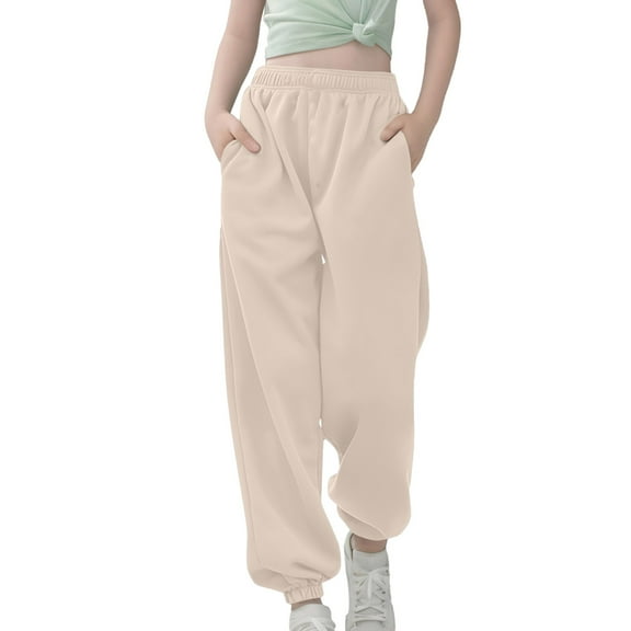 Sweatpants for Teen Girls Drawstring Pants Girls Solid Pants Essentials Sweatpants Teen Outfits 5-6 Years Girls Fashion