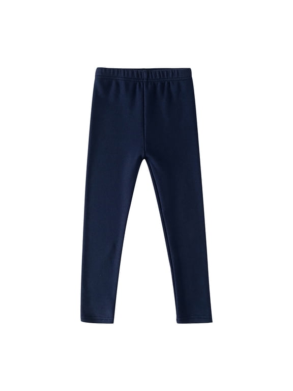 Sweatpants for Teen Girls Girls Cotton Leggings Ankle Length Leggings Warm Stretchy Tights Pants for Kids Girls Pants for Girls S-258 Navy 6Y