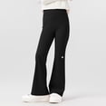 thumbnail image 1 of Sweatpants for Teen Girls Girls Yoga Leggings Kids Flare Leggings High Waisted Wide Leg Casual Bell Bottom Sports Pants for Tween Black 3Y, 1 of 9