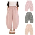 thumbnail image 1 of Sweatpants for Girls Joggers High Waist Elastic Pink Youth Sweatpants Outfits 3-4 Years, 1 of 5