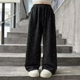 thumbnail image 1 of Sweatpants for Teen Spring Fall Trousers Long Pants Oversized Wide Leg Pants Girls Baggy Pants Preppy Pants for Girls 14-15Years, 1 of 6