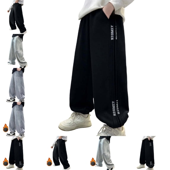 Sweatpants for Tween Boys Baggy Athletic Cute Pants Elastic Waist Joggers with Pockets Boys Clothes 11-12 Years