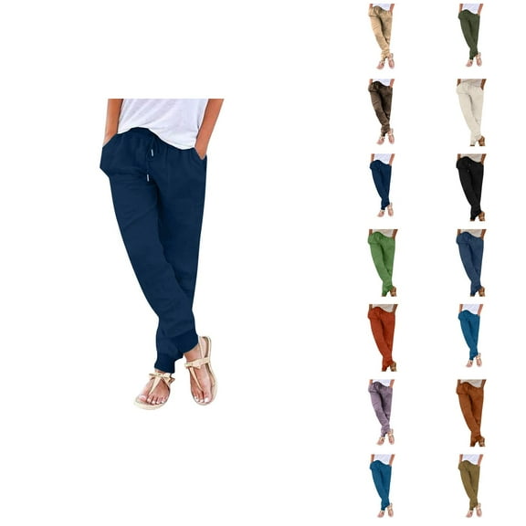 Sweatpants for Women 2025 Elastic Waist Drawstring Straight Leg Joggers with Pockets Casual Trousers Sweats