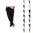 thumbnail image 1 of Sweatpants for Women 2025 Elastic Waist Drawstring Straight Leg Joggers with Pockets Casual Trousers Sweats, 1 of 6