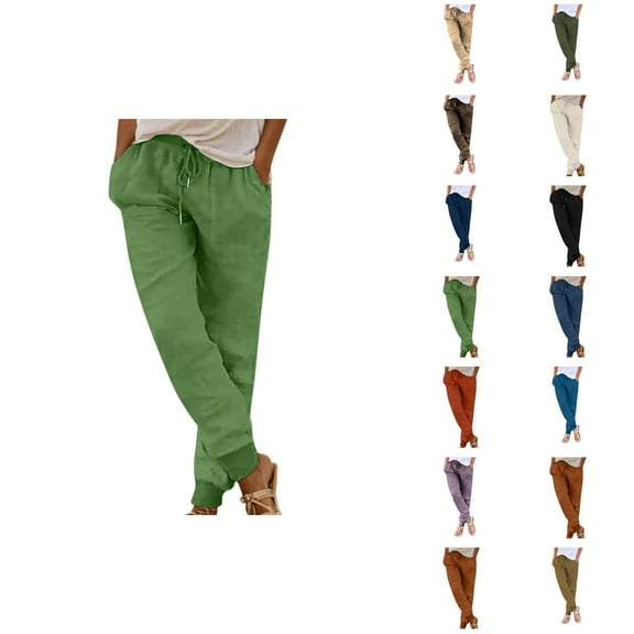 Sweatpants for Women 2025 Elastic Waist Drawstring Straight Leg Joggers with Pockets Casual Trousers Sweats