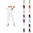 thumbnail image 1 of Sweatpants for Women 2025 Fall Winter Elastic High Waist Straight Leg Joggers with Pockets Casual Trousers, 1 of 6