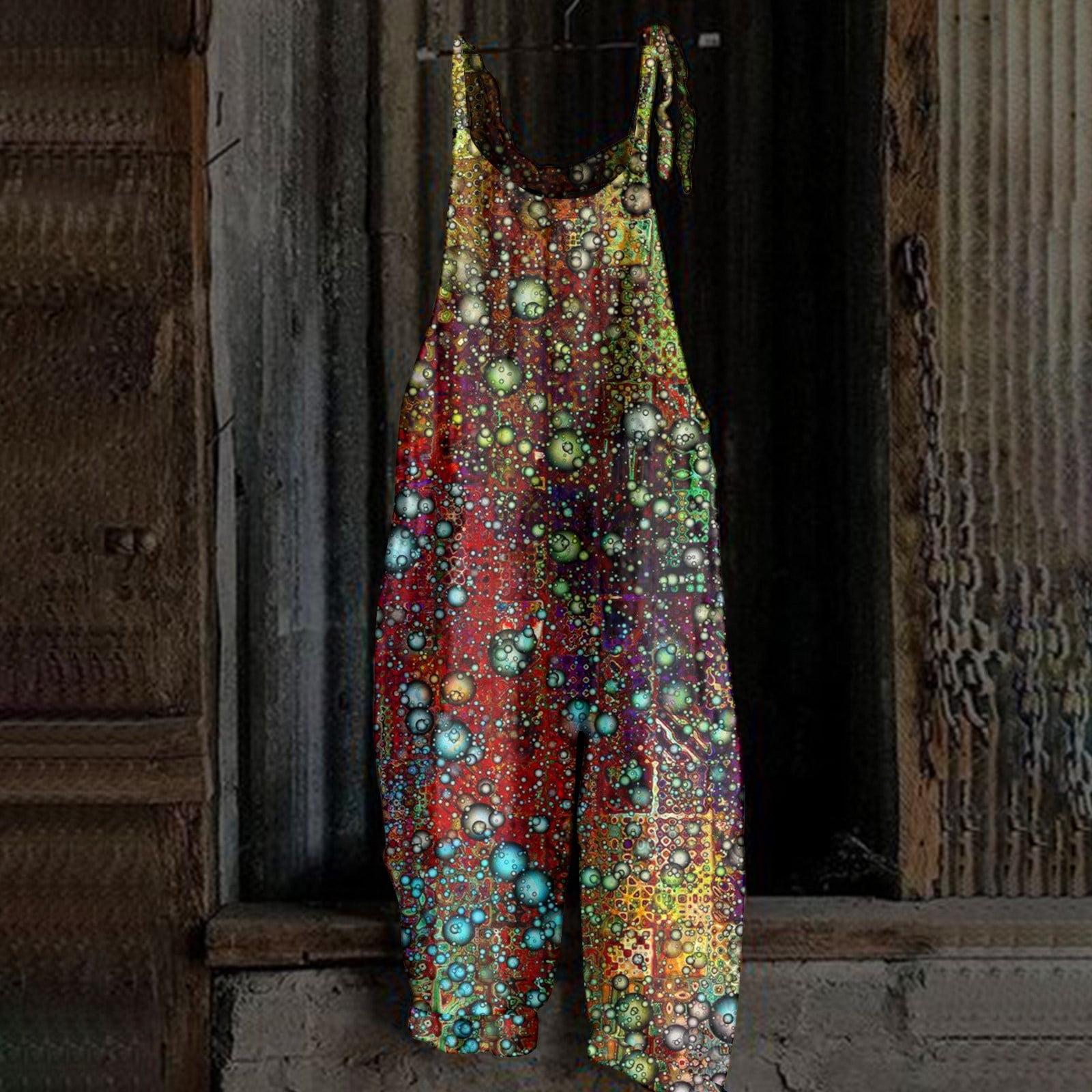 Sweatpants for Women Casual Sleeveless Strap Floral Print Ladies Spaghetti  High Waist Wide Leg Jumpsuit Rompers,Red,XXL - Walmart.com