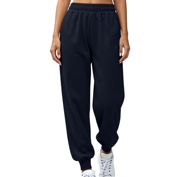 Sweatpants for Women Casual Tapered Leg Elastic Waist Baggy Joggers Sweatpants with Pockets Comfy Fall Winter Workout Pants,Sizes S-2XL