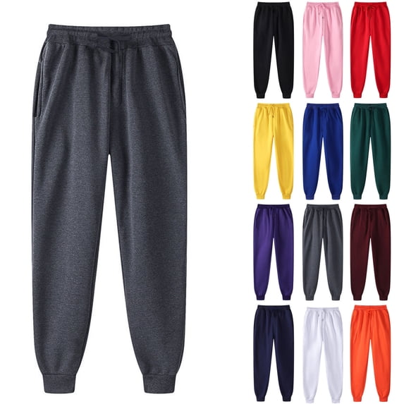 Sweatpants for Women Casual Trousers High Elastic Waist Drawstring with Multi-Pockets Long Pants