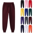 thumbnail image 1 of Sweatpants for Women Casual Trousers High Elastic Waist Drawstring with Multi-Pockets Long Pants, 1 of 3