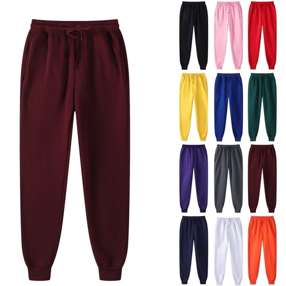 Sweatpants for Women Casual Trousers High Elastic Waist Drawstring with Multi-Pockets Long Pants