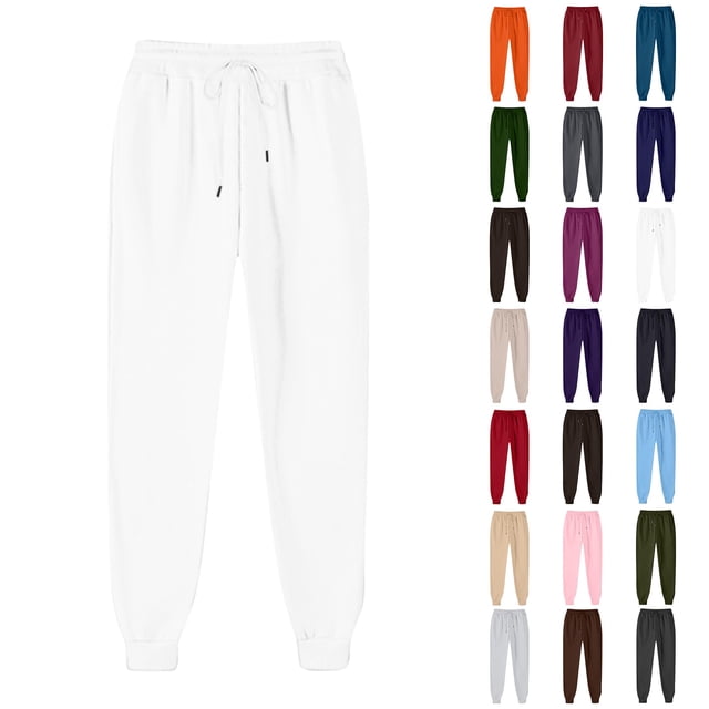 Sweatpants for Women Casual Trousers High Elastic Waist Drawstring with Multi-Pockets Long Pants