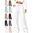 thumbnail image 1 of Sweatpants for Women Comfy Wide Leg Drawstring Waist Workout Pants, 1 of 9
