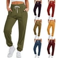 thumbnail image 1 of Sweatpants for Women Elastic Waist Drawstring Sweat Pants Comfortable Long Pant Baggy With Pockets, 1 of 7