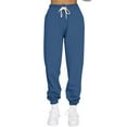 thumbnail image 1 of Sweatpants for Women Elastic Waist Trousers Long Straight Pants Sweatpants Casual Drawstring Pants, 1 of 4